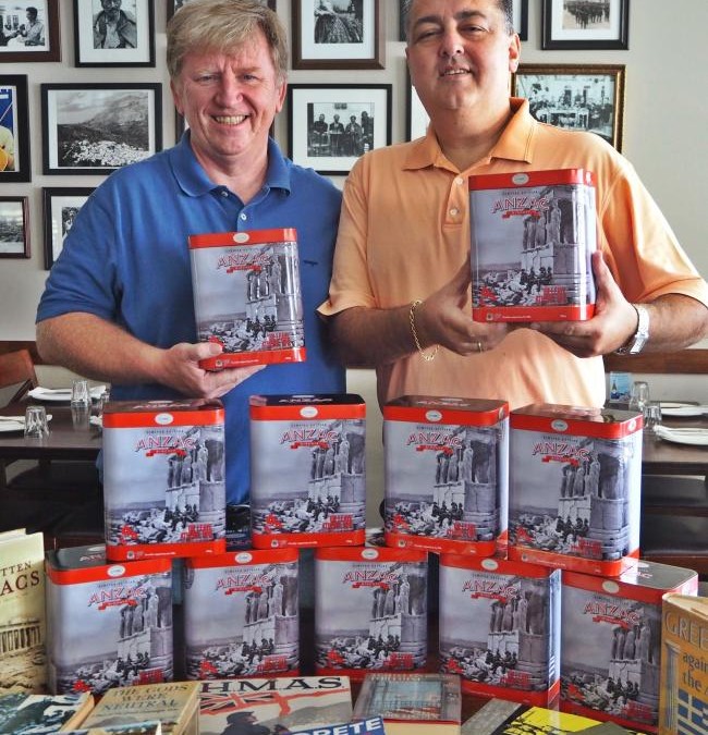 Anzac’s on the Acropolis feature on this year’s Anzac Biscuit Tins